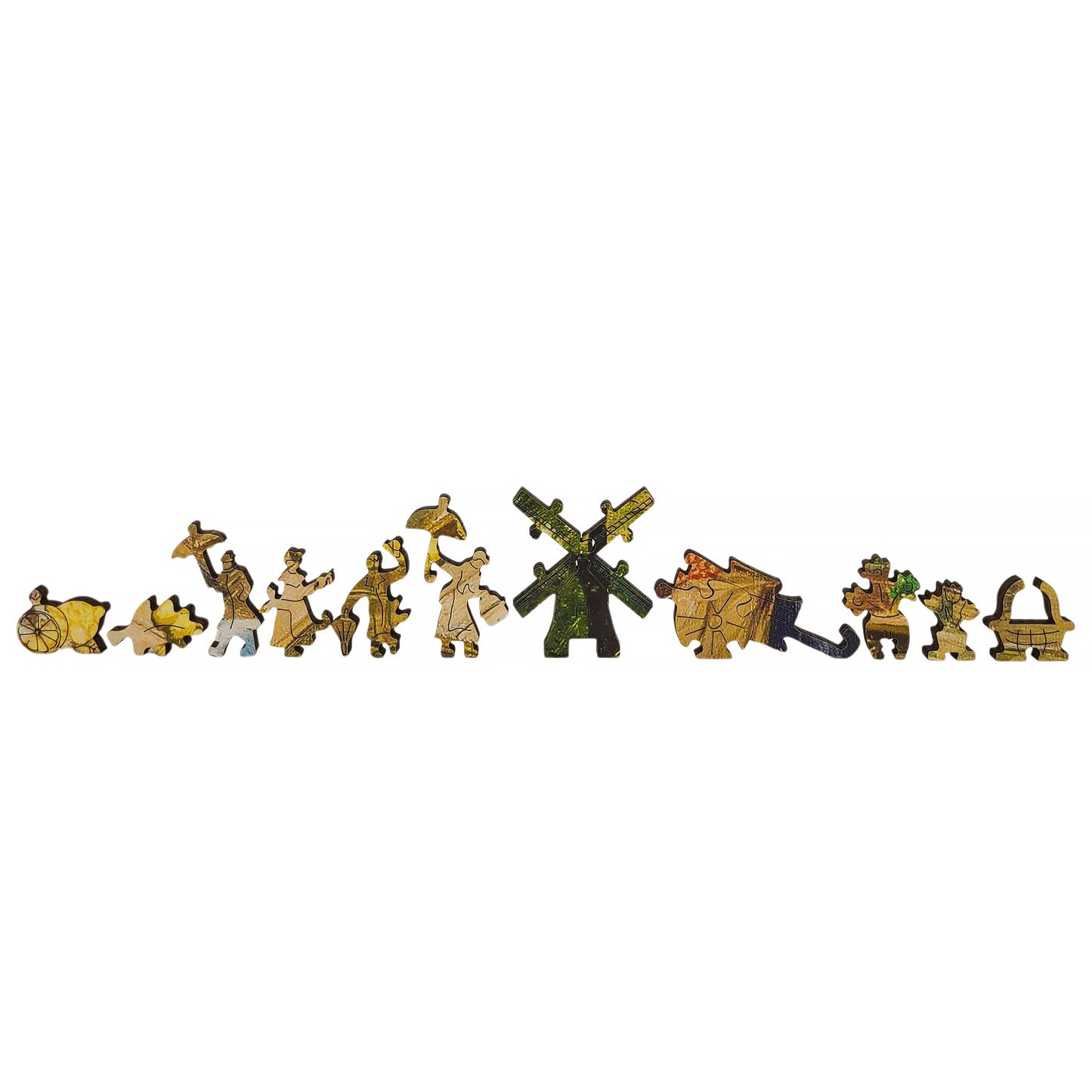 Wooden Jigsaw Puzzle for Adults - Uniquely Shaped Pieces - 465 Pieces - Flower Market in Amsterdam