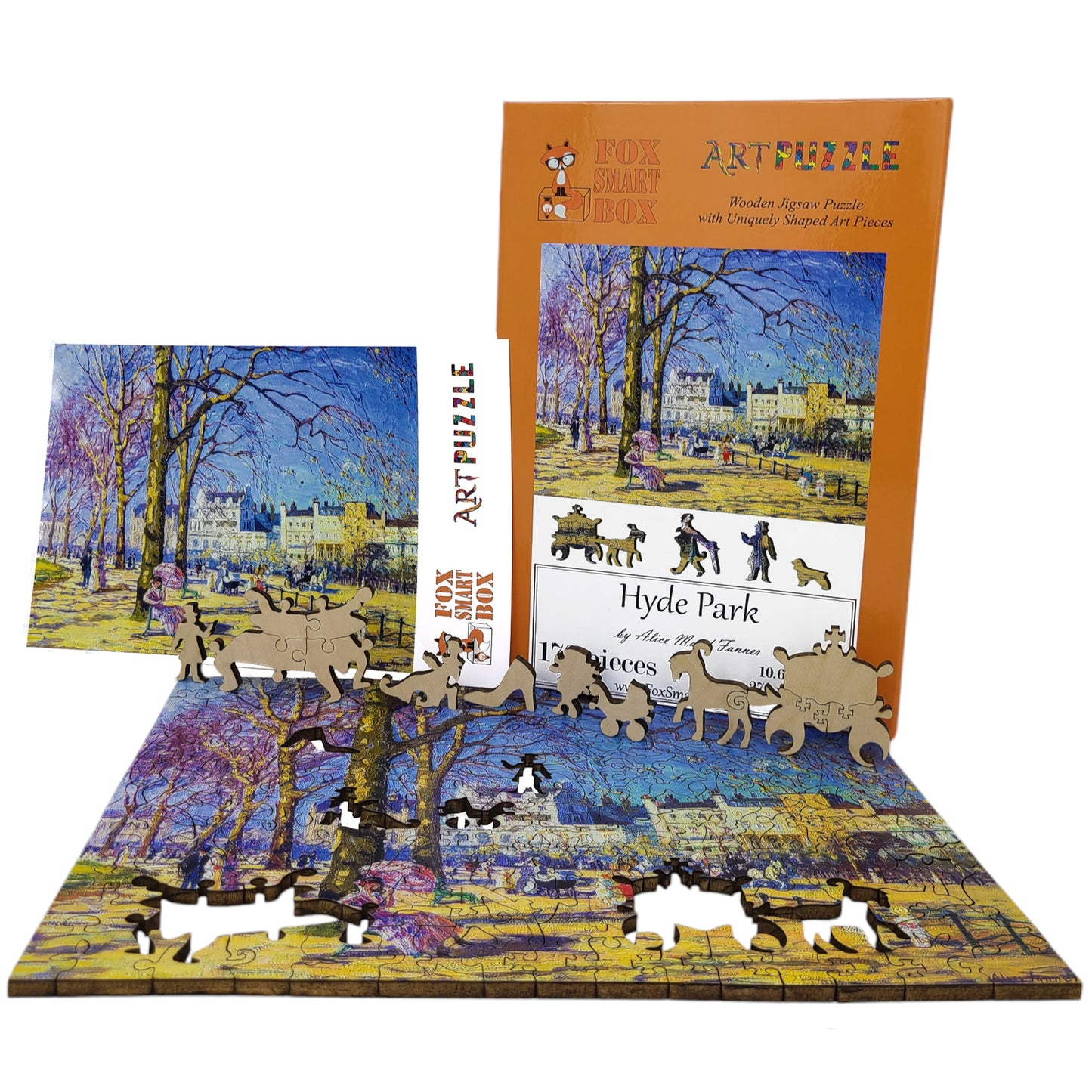 Large Format Wooden Jigsaw Puzzle with Uniquely Shaped Pieces for Seniors and Adults - 172 Pieces - Hyde Park
