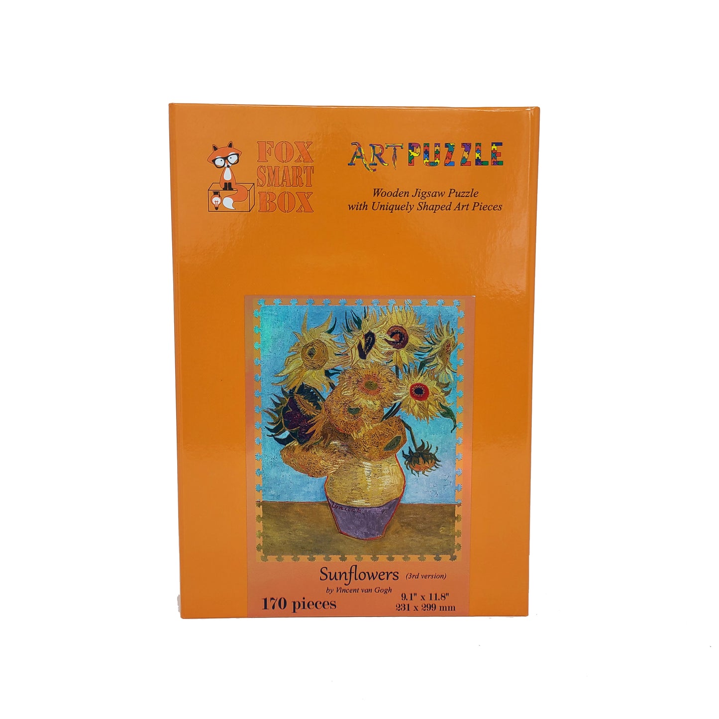 Wooden Jigsaw Puzzle with Uniquely Shaped Pieces for Adults - 170 Pieces - Sunflowers (3rd Version}