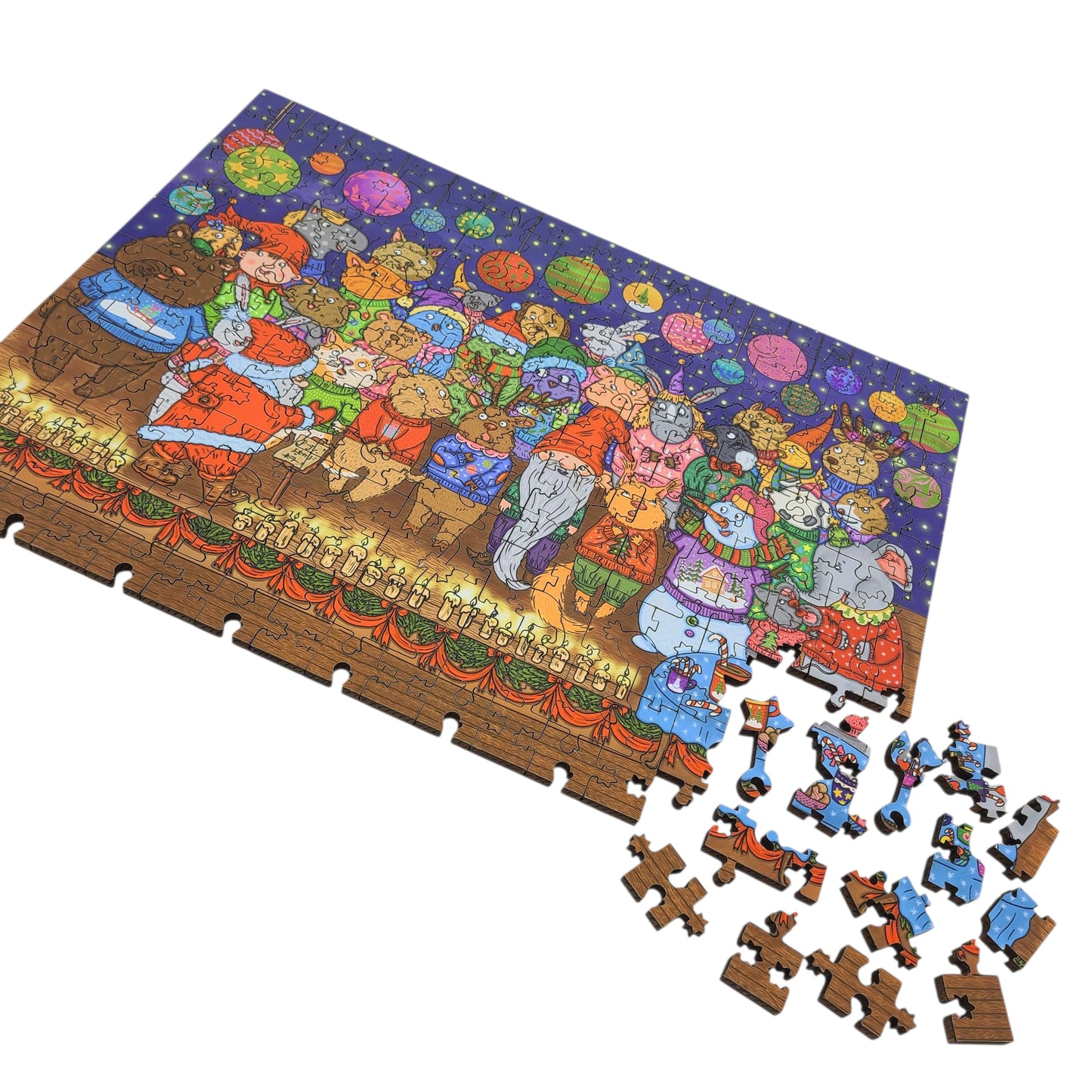 Large Format Wooden Jigsaw Puzzle with Uniquely Shaped Pieces for Seniors and Adults - 205 Pieces - The Christmas Choir