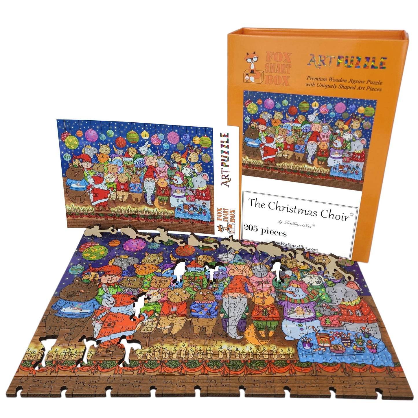 Large Format Wooden Jigsaw Puzzle with Uniquely Shaped Pieces for Seniors and Adults - 205 Pieces - The Christmas Choir