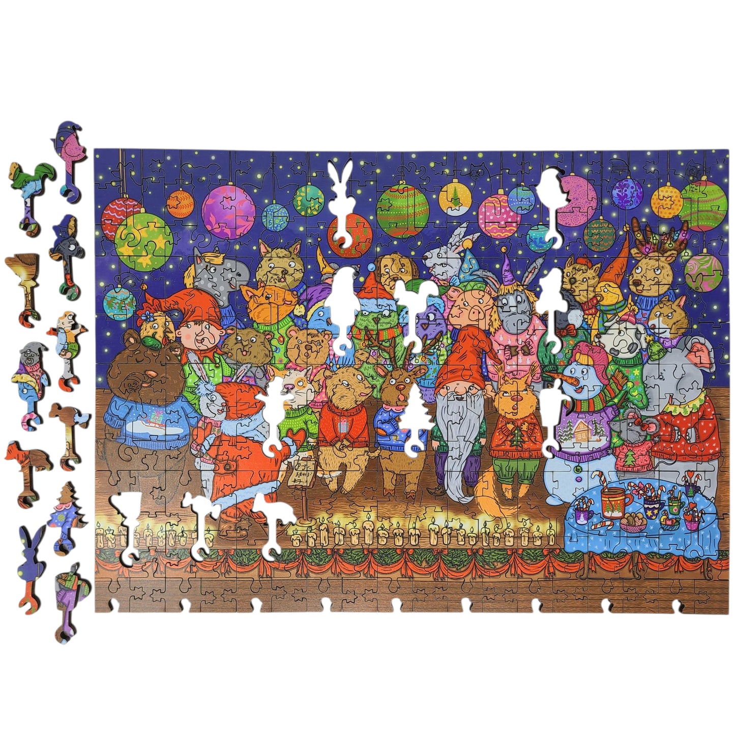 Large Format Wooden Jigsaw Puzzle with Uniquely Shaped Pieces for Seniors and Adults - 205 Pieces - The Christmas Choir