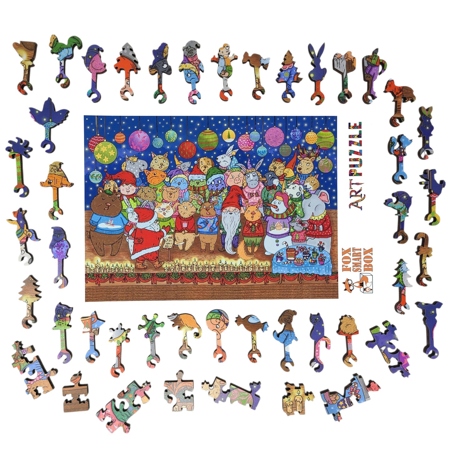Large Format Wooden Jigsaw Puzzle with Uniquely Shaped Pieces for Seniors and Adults - 205 Pieces - The Christmas Choir