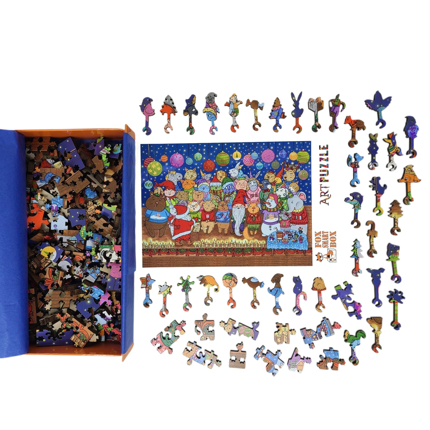 Large Format Wooden Jigsaw Puzzle with Uniquely Shaped Pieces for Seniors and Adults - 205 Pieces - The Christmas Choir