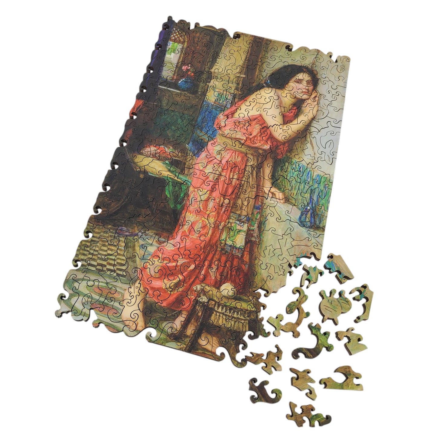 Large Format Wooden Jigsaw Puzzle with Uniquely Shaped Pieces for Seniors and Adults - 220 Pieces - Thisbe