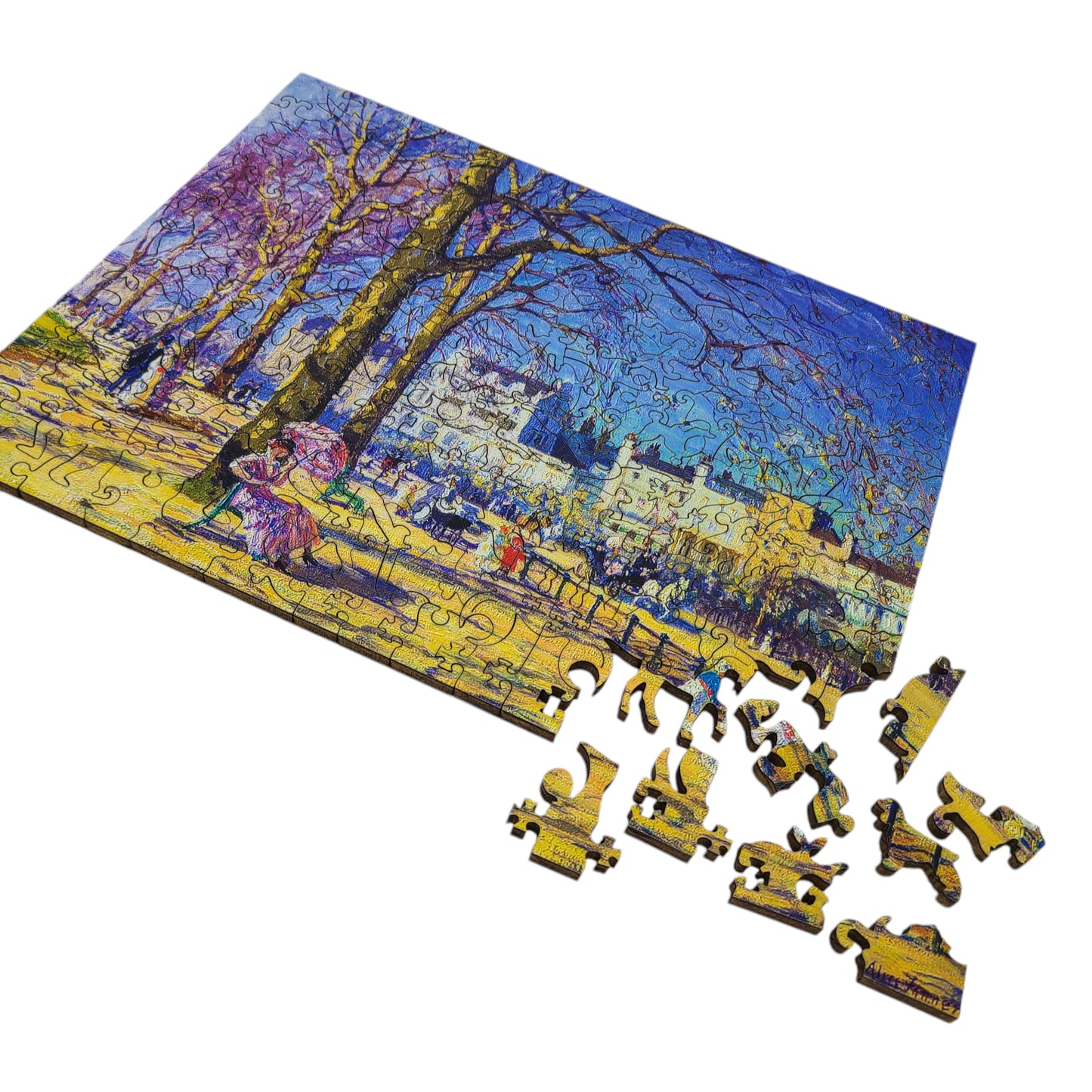 Large Format Wooden Jigsaw Puzzle with Uniquely Shaped Pieces for Seniors and Adults - 172 Pieces - Hyde Park