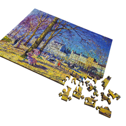 Large Format Wooden Jigsaw Puzzle with Uniquely Shaped Pieces for Seniors and Adults - 172 Pieces - Hyde Park