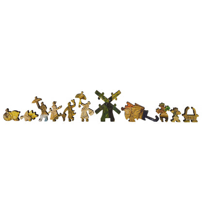 Wooden Jigsaw Puzzle for Adults - Uniquely Shaped Pieces - 465 Pieces - Flower Market in Amsterdam