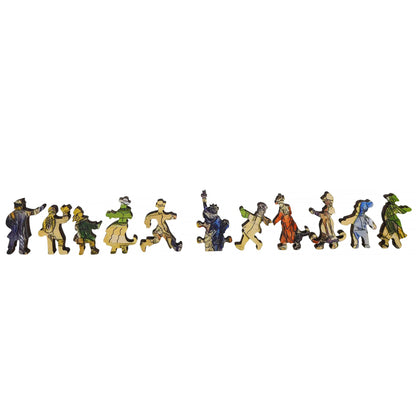 Wooden Jigsaw Puzzle for Adults - Uniquely Shaped Pieces - 310 Pieces - Christmas Shoppers, Madison Square