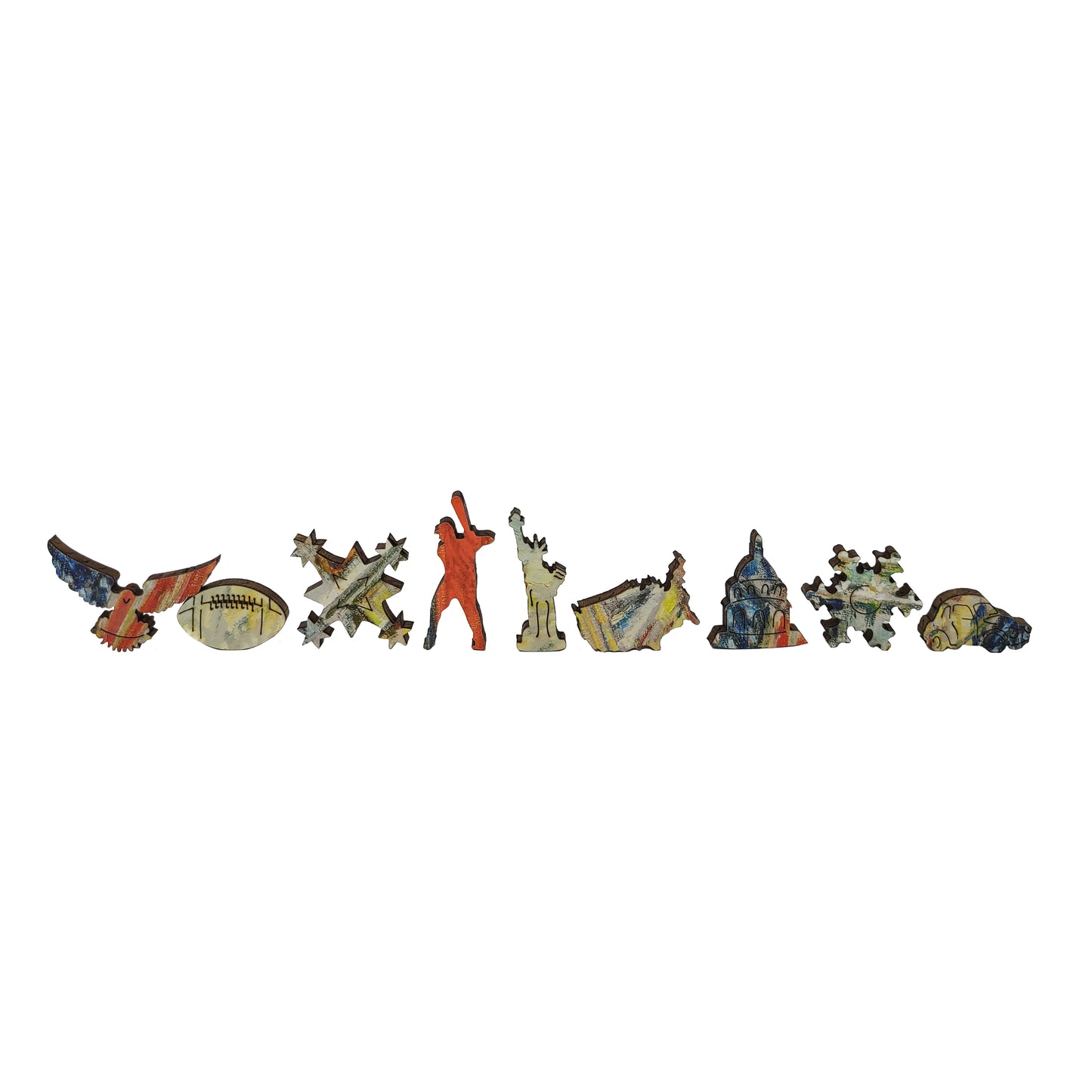 Large Format Wooden Jigsaw Puzzle with Uniquely Shaped Pieces for Seniors and Adults - 215 Pieces - Flags on 57th Street, Winter