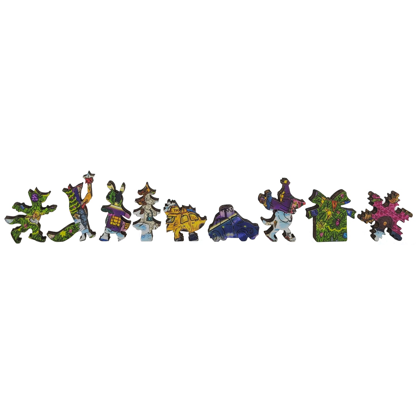 Large Format Wooden Jigsaw Puzzle with Uniquely Shaped Pieces for Seniors and Adults - 220 Pieces - New York Holiday Lights