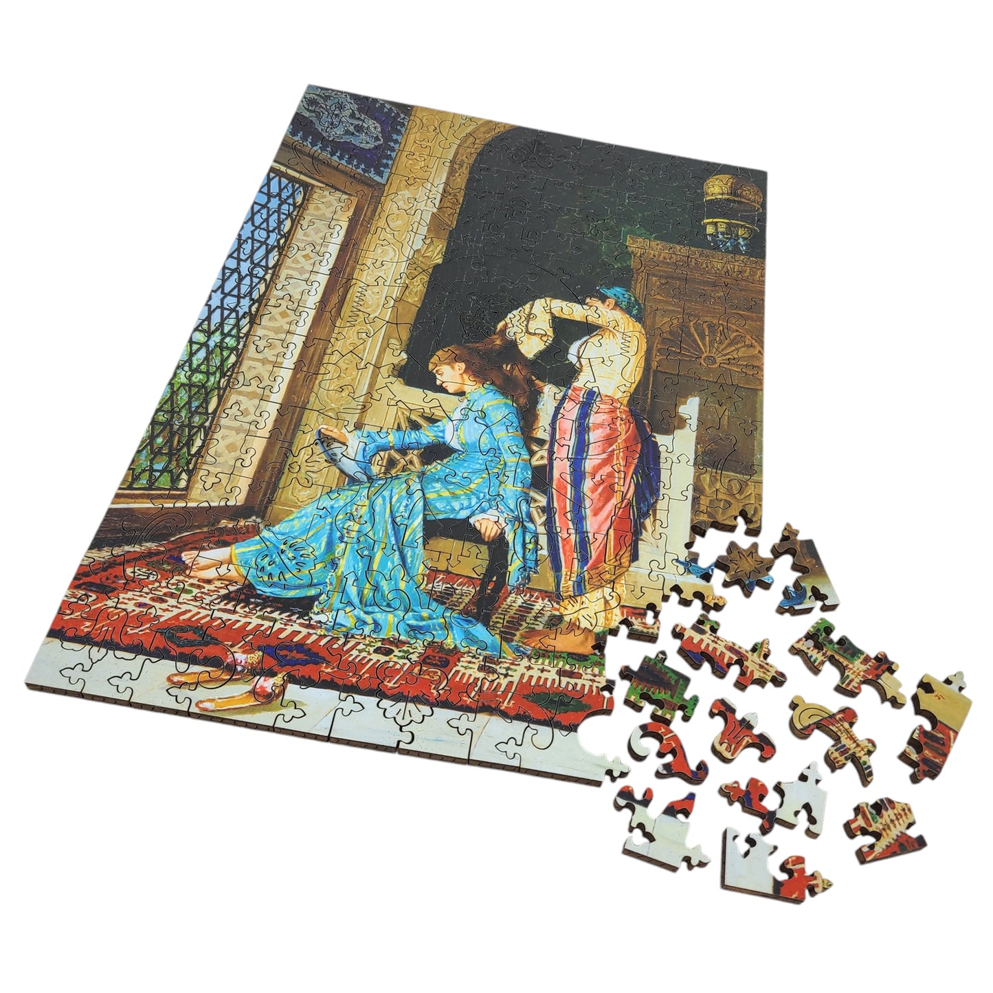 Large Format Wooden Jigsaw Puzzle with Uniquely Shaped Pieces for Seniors and Adults - 230 Pieces - Woman Having Her Hair Combed