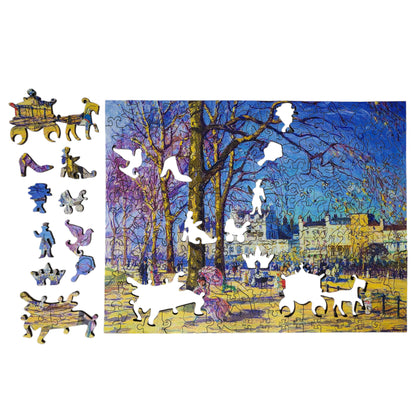 Large Format Wooden Jigsaw Puzzle with Uniquely Shaped Pieces for Seniors and Adults - 172 Pieces - Hyde Park