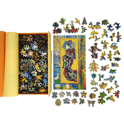 Wooden Jigsaw Puzzle for Adults - Uniquely Shaped Pieces - 323 Pieces - The Courtesan