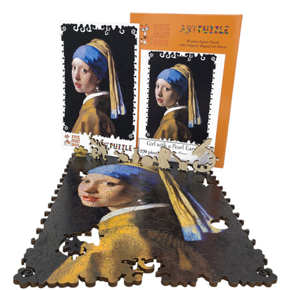 Large Format Wooden Jigsaw Puzzle with Uniquely Shaped Pieces for Seniors and Adults - 220 Pieces - Girl with a Pearl Earring