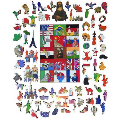 Wooden Jigsaw Puzzle for Adults - Uniquely Shaped Pieces - 450 Pieces - Girl Power