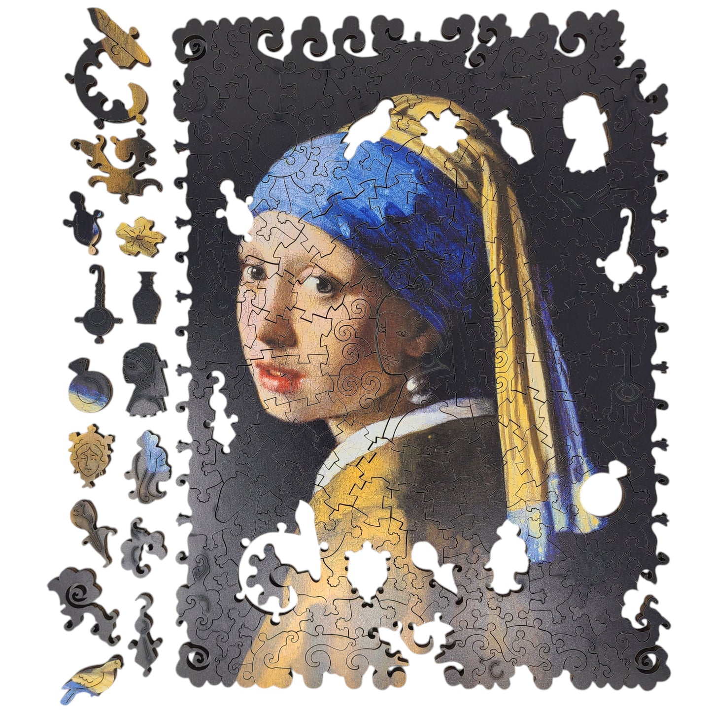 Large Format Wooden Jigsaw Puzzle with Uniquely Shaped Pieces for Seniors and Adults - 220 Pieces - Girl with a Pearl Earring