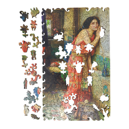 Large Format Wooden Jigsaw Puzzle with Uniquely Shaped Pieces for Seniors and Adults - 220 Pieces - Thisbe