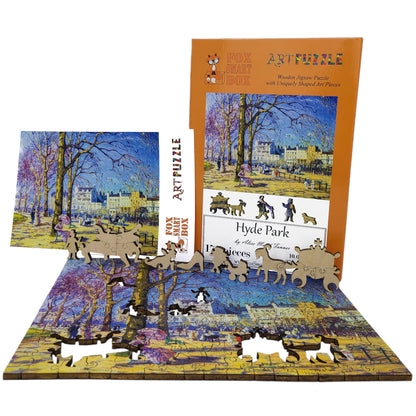 Large Format Wooden Jigsaw Puzzle with Uniquely Shaped Pieces for Seniors and Adults - 172 Pieces - Hyde Park