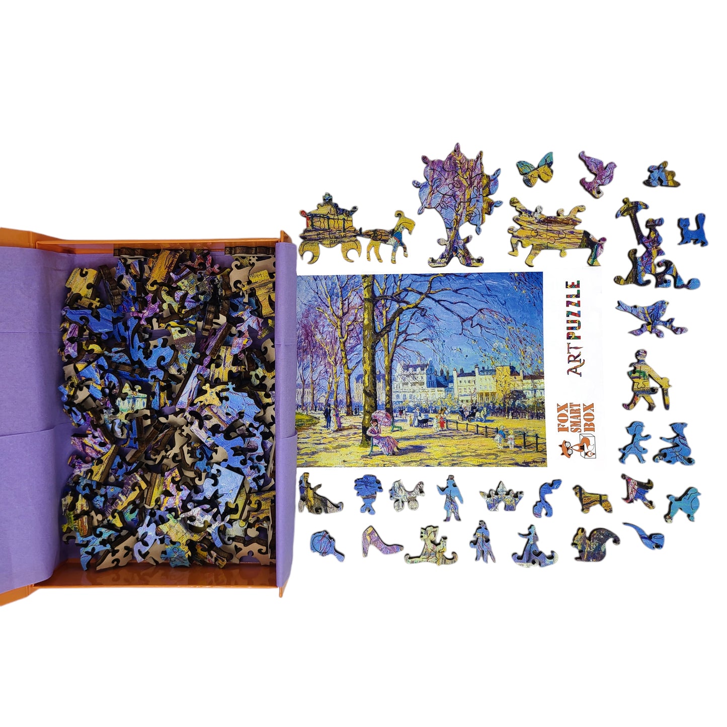 Large Format Wooden Jigsaw Puzzle with Uniquely Shaped Pieces for Seniors and Adults - 172 Pieces - Hyde Park