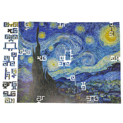 Wooden Jigsaw Puzzle for Adults - Geometric - 300 Pieces - The Starry Night