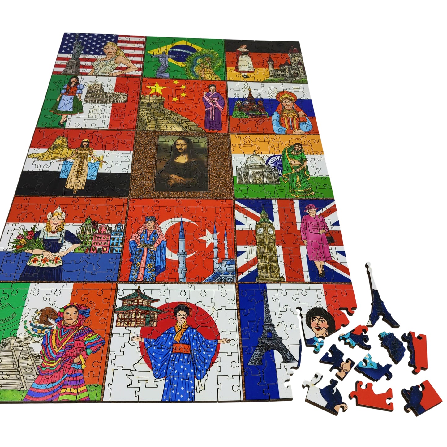 Wooden Jigsaw Puzzle for Adults - Uniquely Shaped Pieces - 450 Pieces - Girl Power