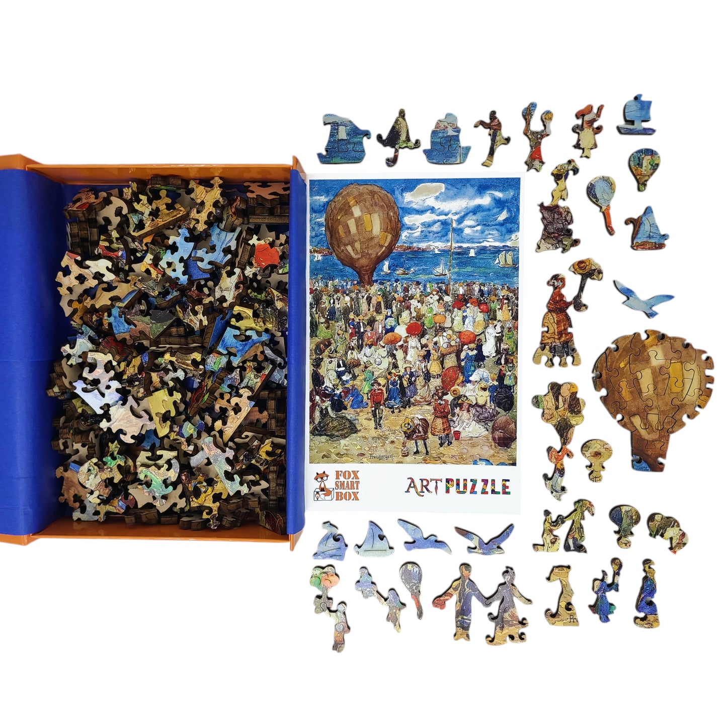 Large Format Wooden Jigsaw Puzzle with Uniquely Shaped Pieces for Seniors and Adults - 210 Pieces - The Balloon