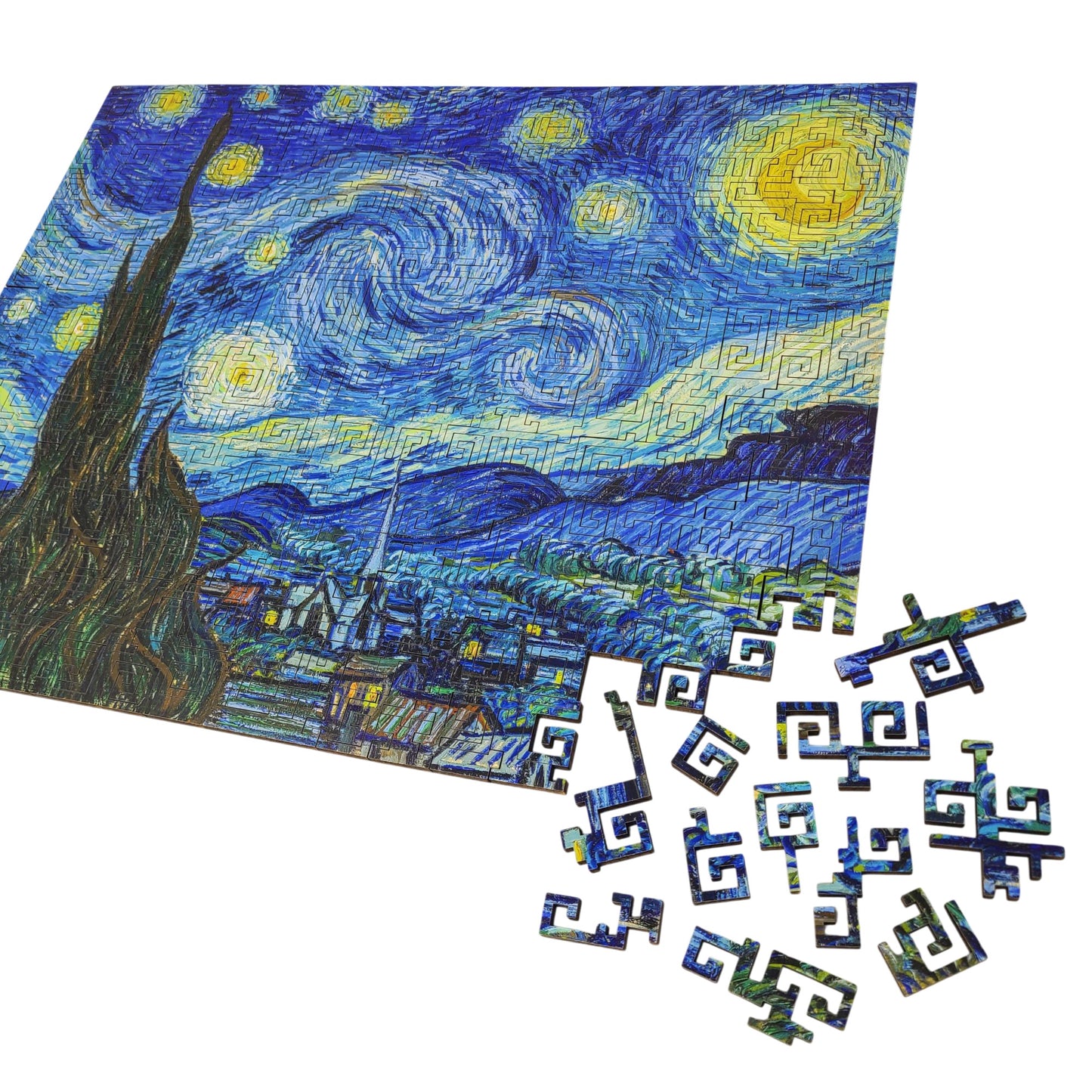 Wooden Jigsaw Puzzle for Adults - Geometric - 300 Pieces - The Starry Night