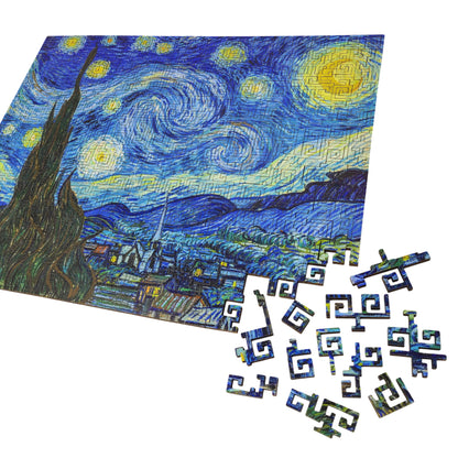 Wooden Jigsaw Puzzle for Adults - Geometric - 300 Pieces - The Starry Night
