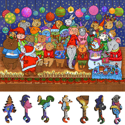 Large Format Wooden Jigsaw Puzzle with Uniquely Shaped Pieces for Seniors and Adults - 205 Pieces - The Christmas Choir