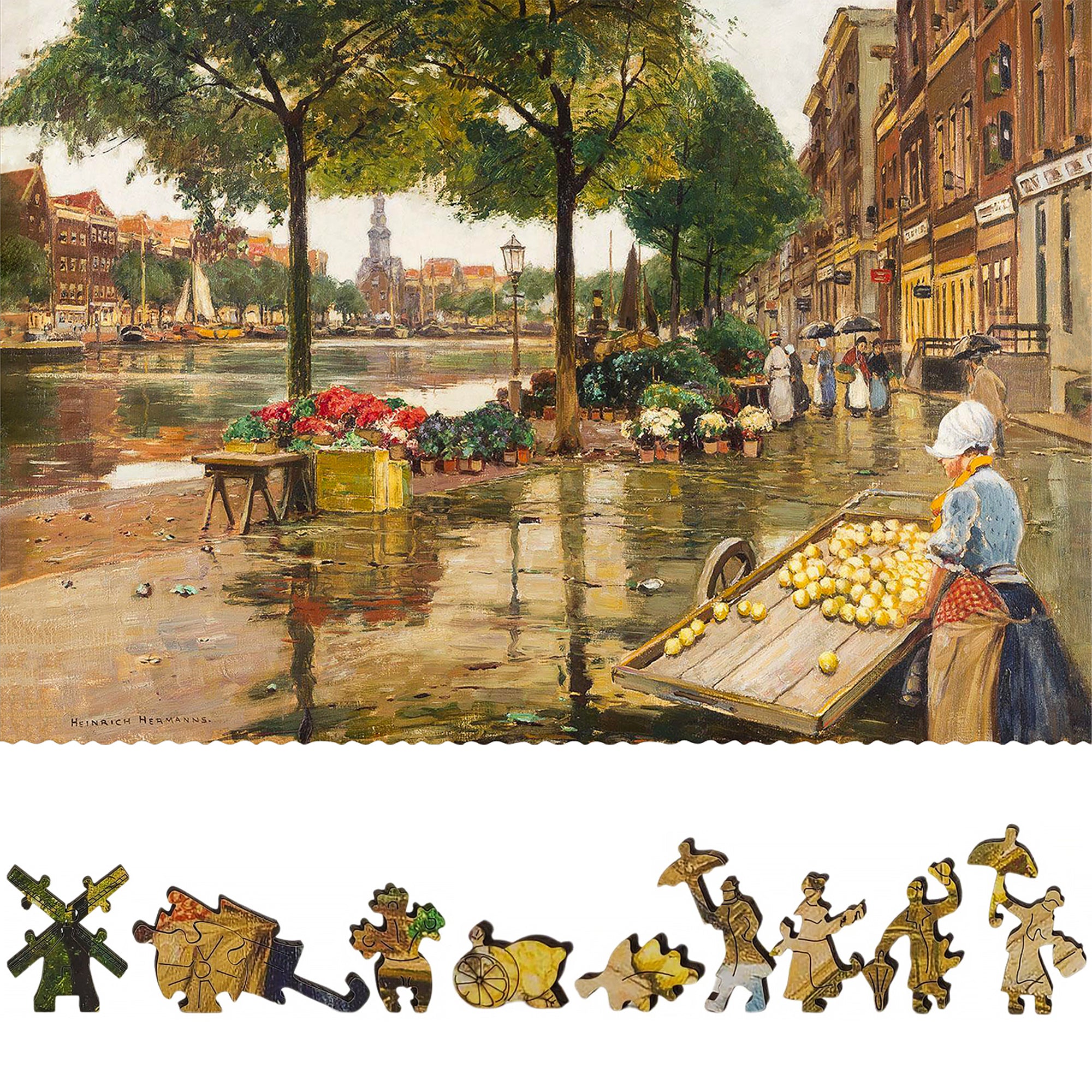 Wooden Jigsaw Puzzle for Adults - Uniquely Shaped Pieces - 465