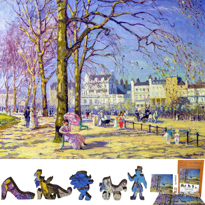 Large Format Wooden Jigsaw Puzzle with Uniquely Shaped Pieces for Seniors and Adults - 172 Pieces - Hyde Park