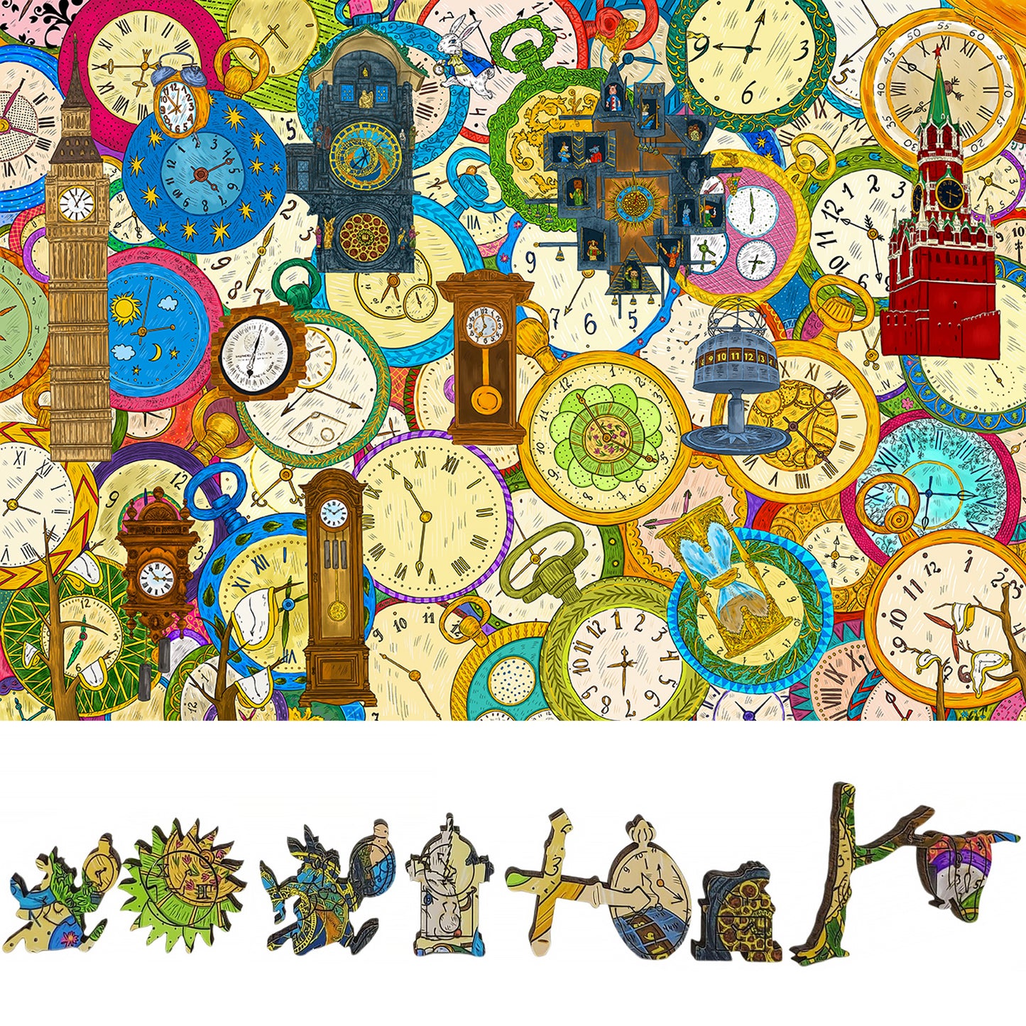 Wooden Jigsaw Puzzle for Adults - Uniquely Shaped Pieces - 454 Pieces - Oh dear! I shall be too late!