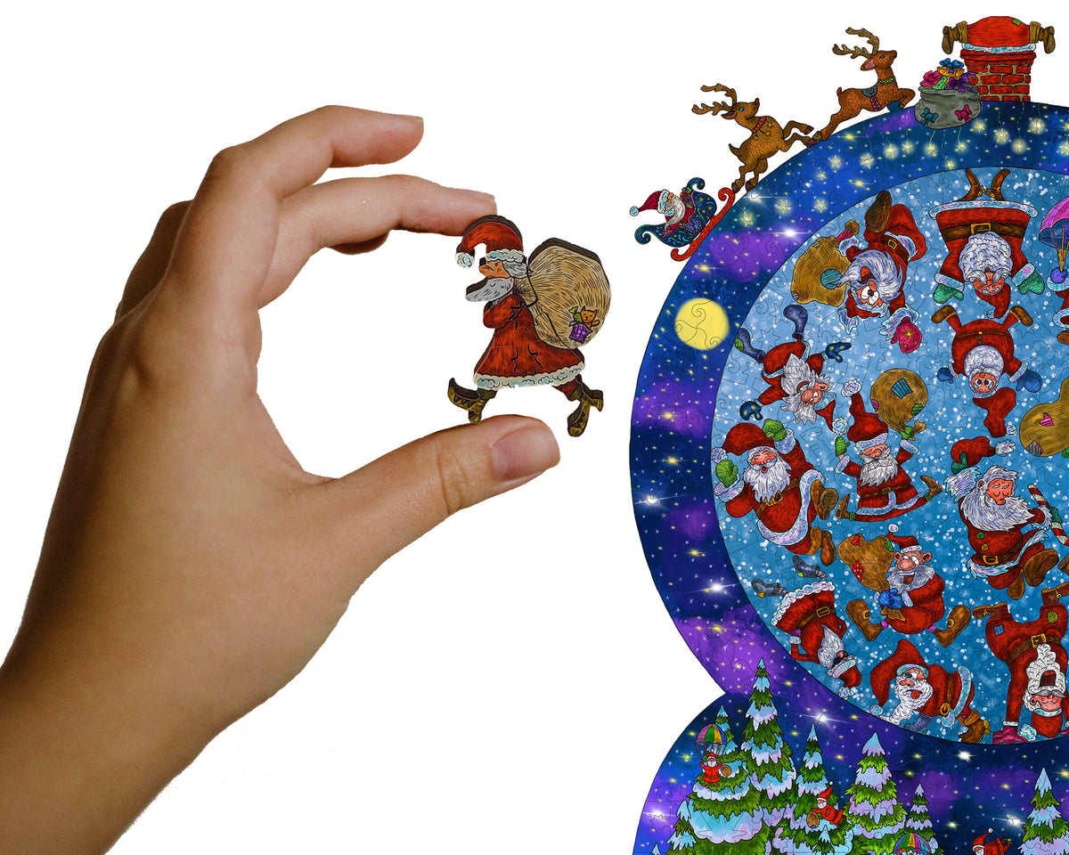Wooden Jigsaw Puzzle for Adults Uniquely Shaped Pieces by FoxSmartBox
