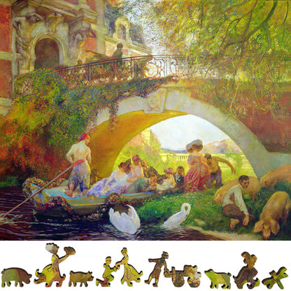 Wooden Jigsaw Puzzle for Adults - Uniquely Shaped Pieces - 370 Pieces - The Prodigal Son