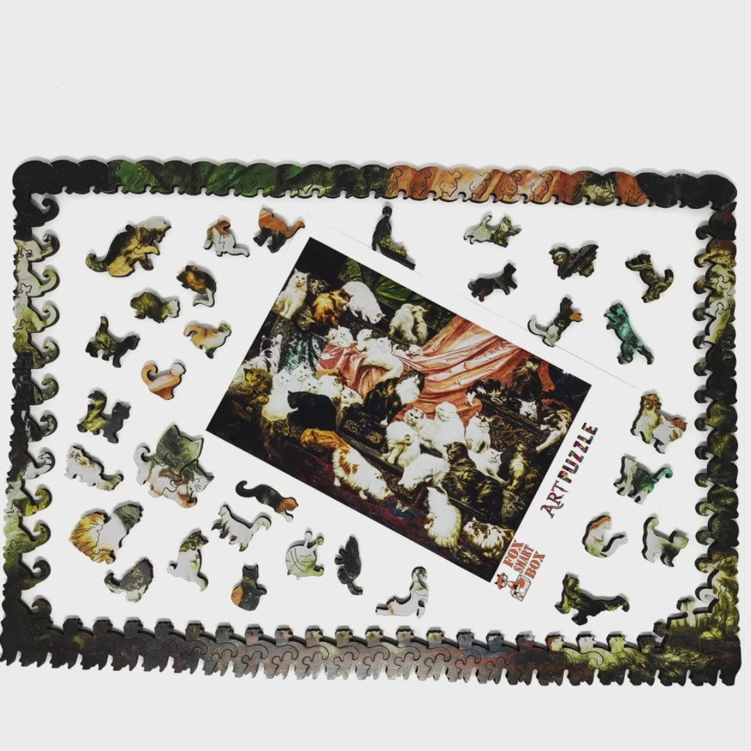 Wooden Jigsaw Puzzle with Uniquely Shaped Pieces for Adults - 350